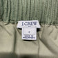 J. Crew Linen Blend Pull On Mini Skirt Sz 2 Green Lined Scalloped Hem Pockets