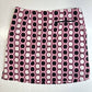 Golftini Skort 6 Long Pink Hexagon Pattern Activewear Tennis Skirt Shorts *Flaw