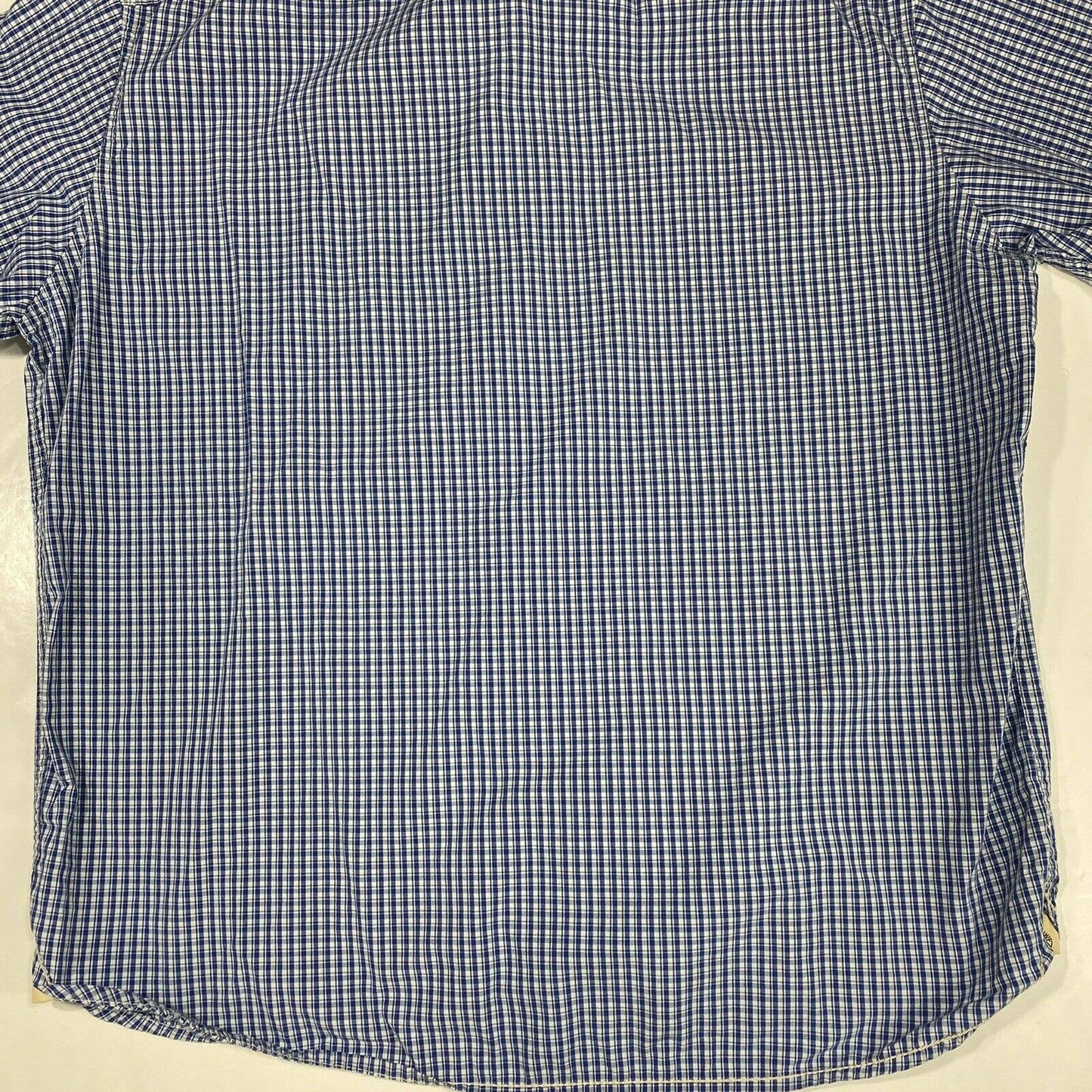 Timberland Plaid Button Up Shirt Sz XL Mens Casual Blue Long Sleeve Top XLarge