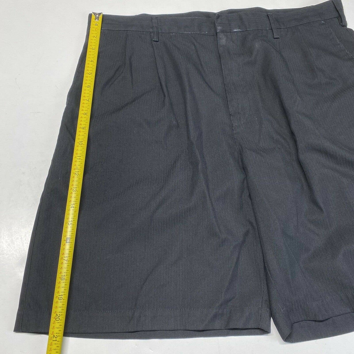 Nike Dri Fit Shorts Mens 38 (37"Waist) Black w/ Pockets Ribbed Texture 21”Long