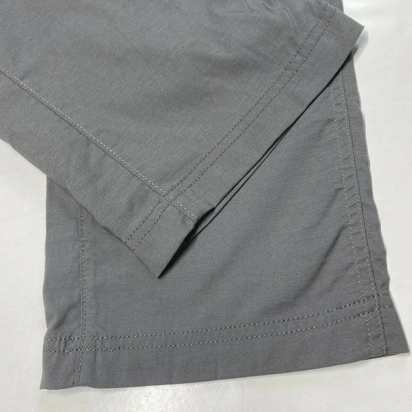 Duluth Trading DuluthFlex Dry On The Fly Capris Sz 8 Gray Cropped Hiking Pants