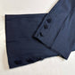 J. Jill Linen Crop Pants Womens Large Stretch Navy Blue Accent Buttons Zipper