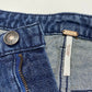 Free People Micro Mini Skirt Sz 6 Denim Blue Jean Distress Holes 100% Cotton EUC