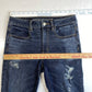 American Eagle Hi-Rise Jegging 6 Reg Super Stretch Denim Jeans Dark Ripped Holes