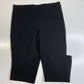 Chicos Ponte Knit Ankle Pants Sz 1 (US 8/Medium) Black Stretch Pull On Crop