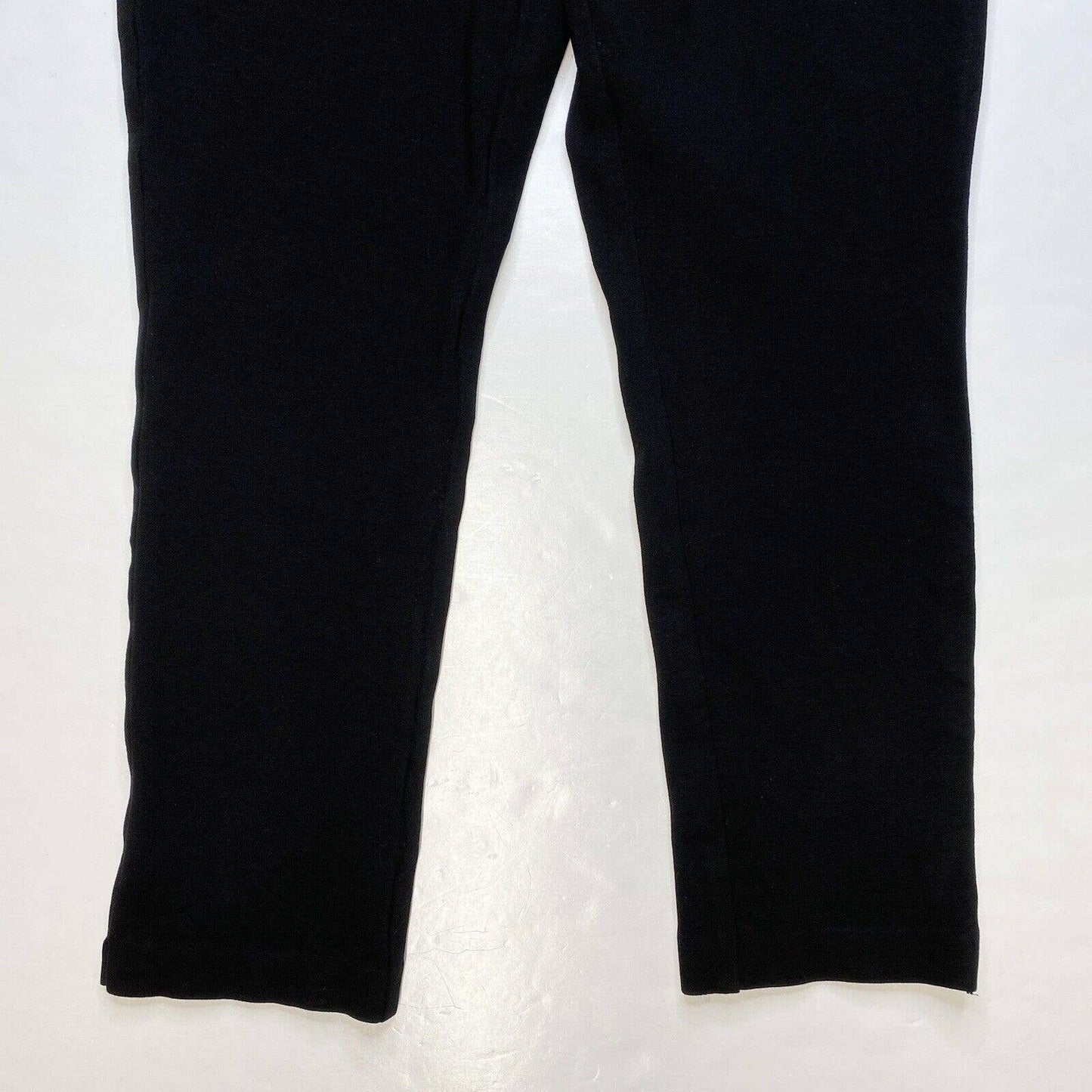 Chicos Ponte Knit Ankle Pants Sz 0 (US 4/Small) Black Stretch Pull On Crop