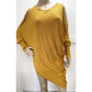 Gibson Latimer Tunic Sweater XL Mustard Yellow Asymmetrical Dolman Sleeve NEW