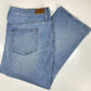 Madewell Cali Demi Boot Crop Sz 37 Hi-Rise Denim Jeans Button Fly Plus Size NEW