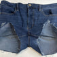 American Eagle Super Hi-Rise Cut Off Dream Short 12 Denim Blue Jean Shortie Fray