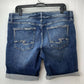 Silver Elyse Bermuda Shorts Sz 30 (34" Waist) Curvy Denim Blue Jean Distress EUC