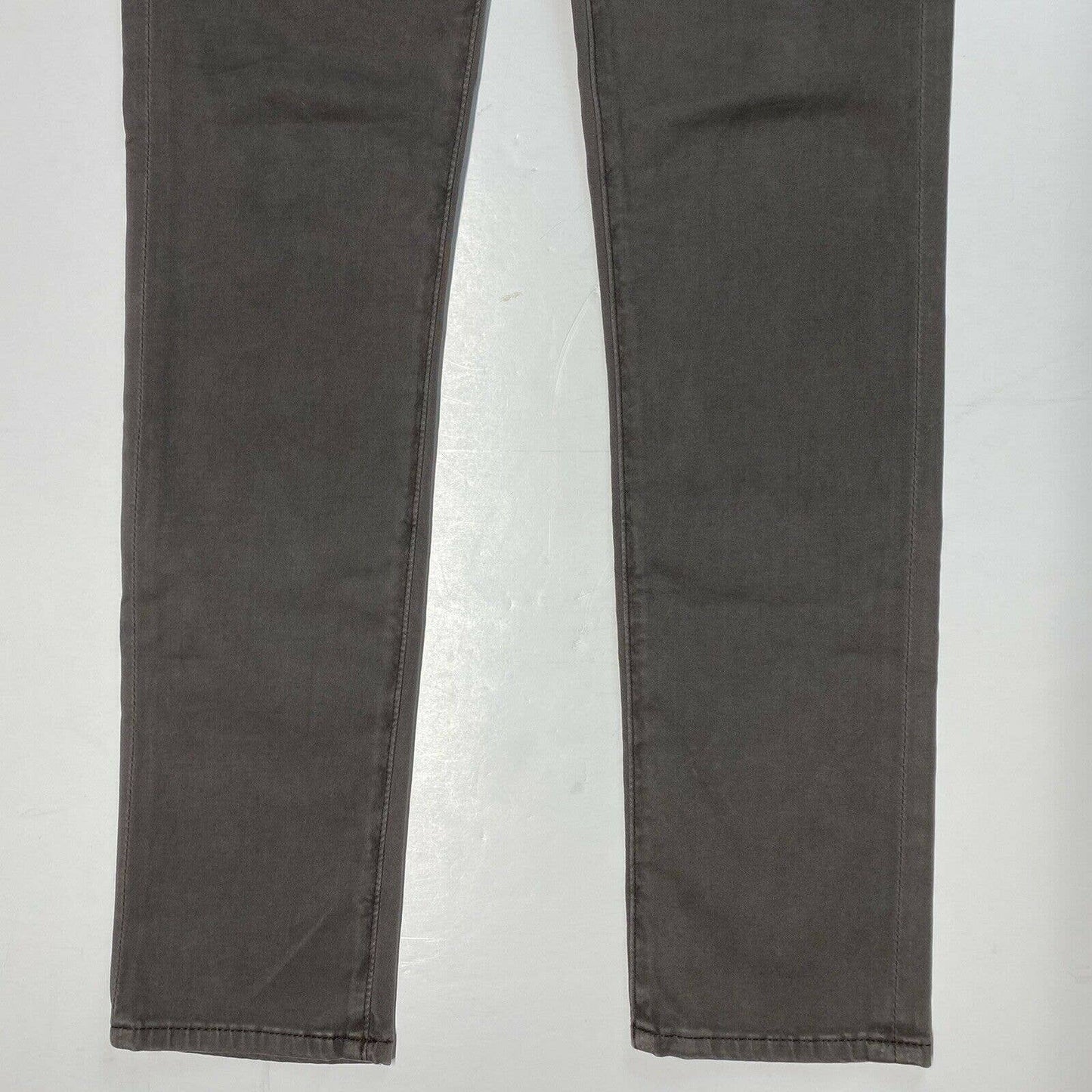 AG Adriano Goldschmied Stilt Cigarette Leg Sz 25R Stretch Khaki Brown Jeans EUC