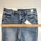 Judy Blue Aubrey High Waist Bermuda Shorts Sz Large Denim Blue Jean Distress NEW