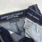 American Eagle Hi-Rise Shortie Sz 6 360 Super Stretch Denim Short Holes Fray EUC