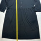 J Jill Shirt Dress Sz Medium Black Buttons Cotton Modal Blend Stretch 3/4 Sleeve