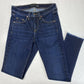 Veronica Beard Brooke Skinny Sz 26 Midrise Stretch Denim Jeans Dark Raw Hems EUC