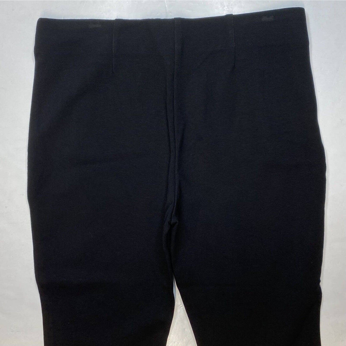 Chicos Ponte Knit Ankle Pants Sz 1 (US 8/Medium) Black Stretch Pull On Crop