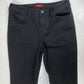 JLO Jennifer Lopez Sculpt Straight Sz 12 Black Stretch Denim Jeans Raw Hems EUC