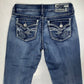 Hydraulic Gramercy Original Jegging Sz 3/4 Womens Stretch Denim Blue Jean Bling