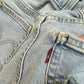 Levis Wedgie Skinny Ankle Jean 26 (US 2/3) Denim Button Fly Distress Fray *Flaw