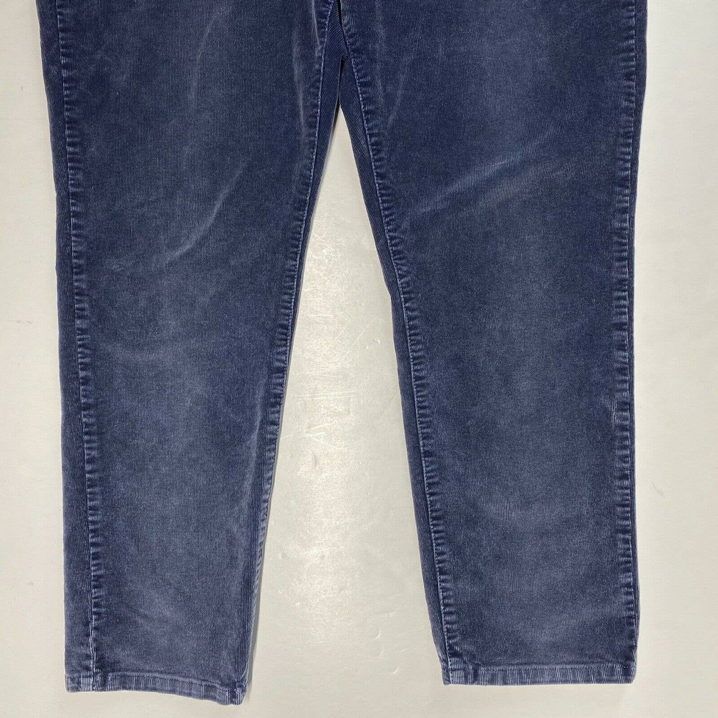 Soft Surroundings Blue Corduroy Pants Sz 14 Petite High Rise Tapered Leg Short