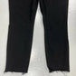 JLO Jennifer Lopez Sculpt Straight Sz 12 Black Stretch Denim Jeans Raw Hems EUC