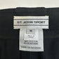 St John Sport Straight Leg Trousers Womens 10 Black Dress Pants Exposed Seams