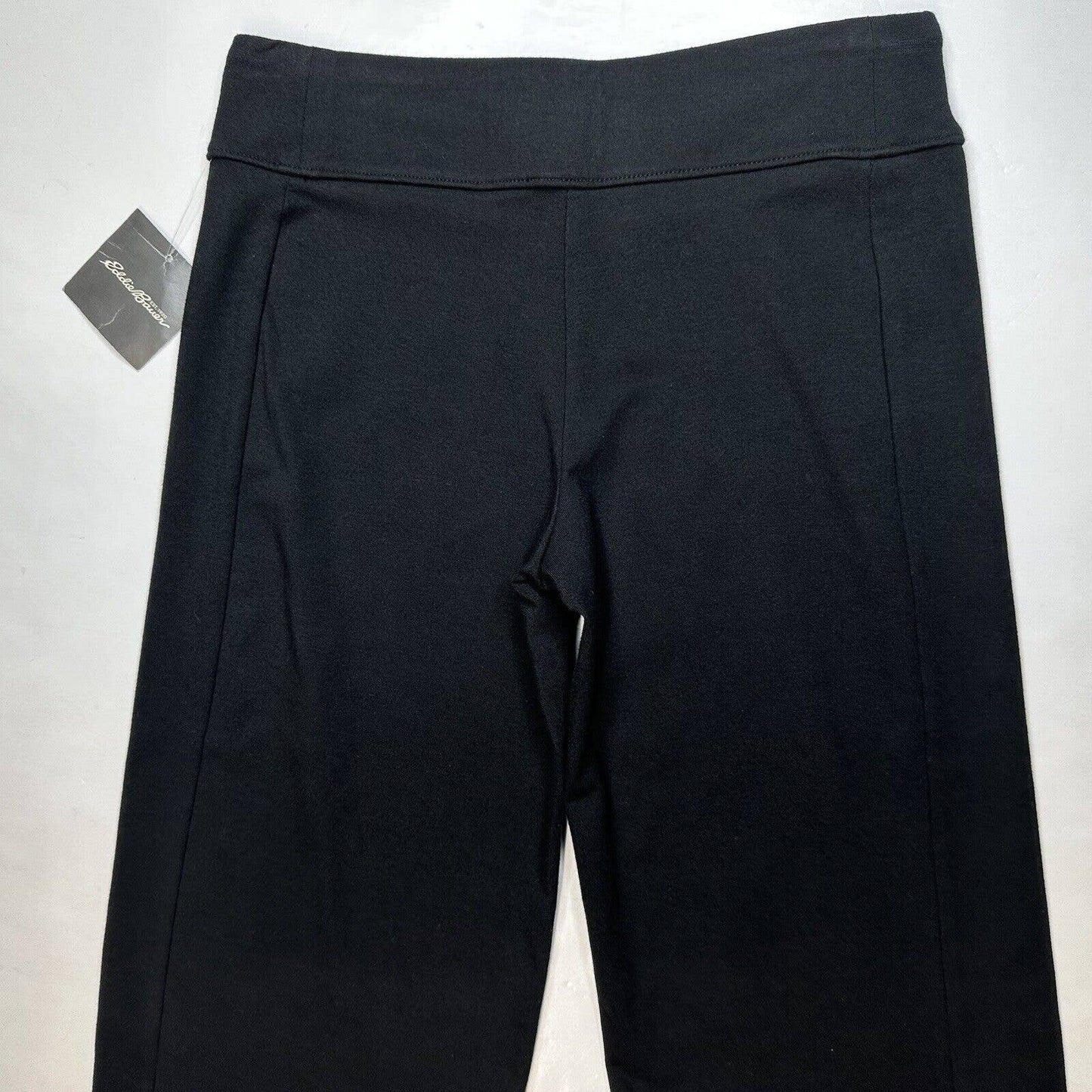 Eddie Bauer Pull On Knit Pants XS Black Active Outdoor Soft Stretch Straight NEW