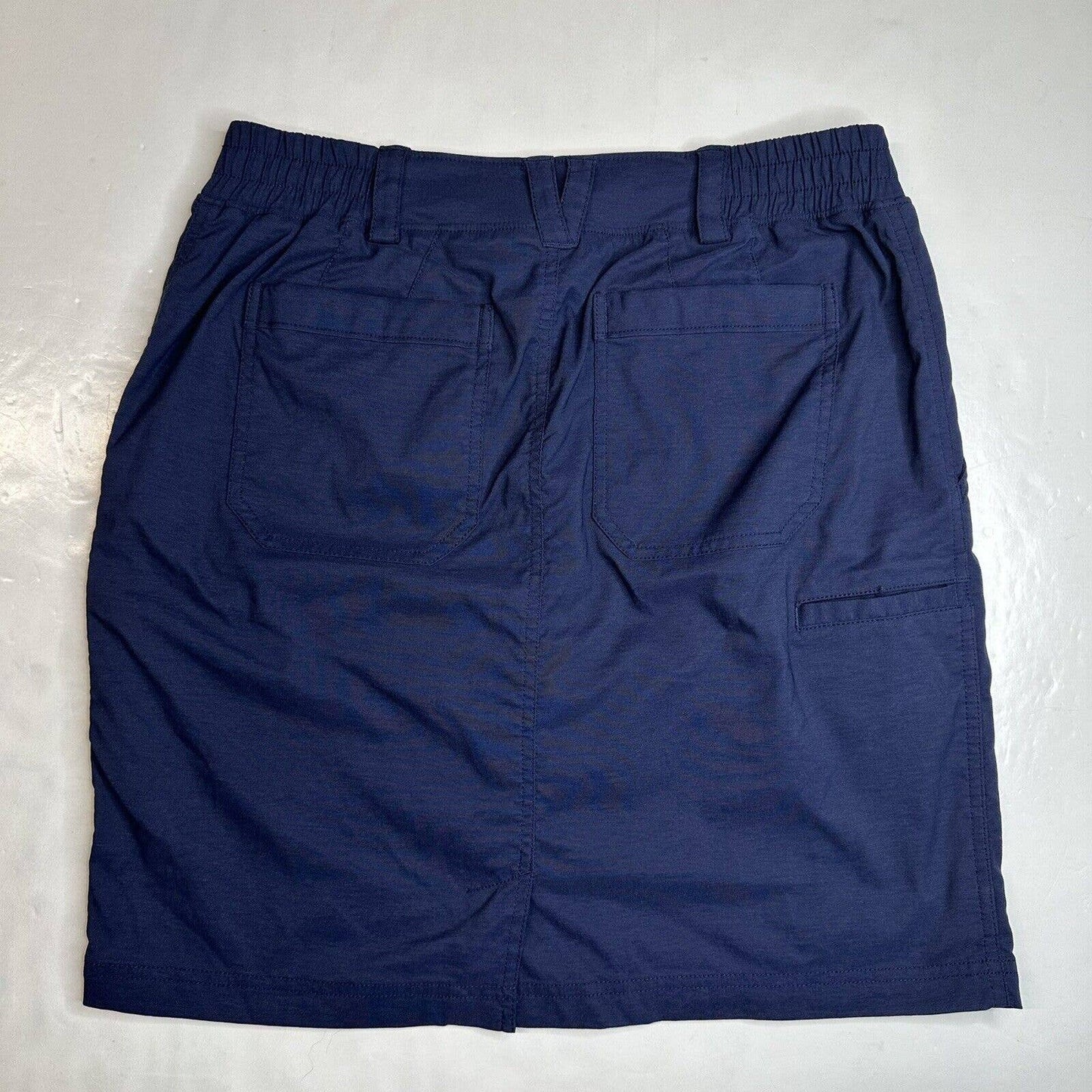 Duluth Trading Dry On The Fly Skort 6 Navy Blue Flex Active Skirt/Shorts EUC