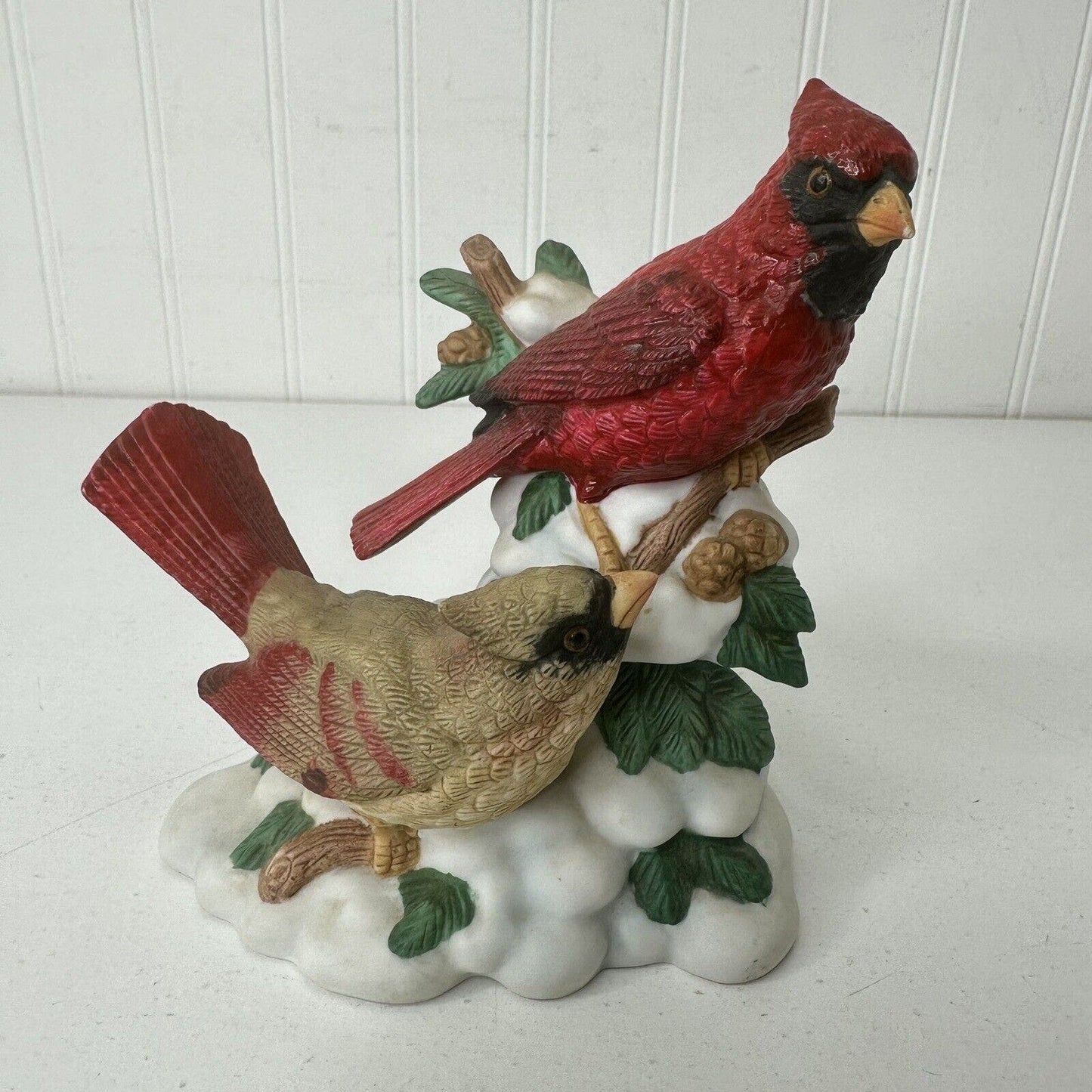 Home Interiors & Gifts Porcelain "CARDINAL GATHERING" Bird Figurine - 51016-98