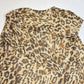 Chicos Leopard Open Front Cardigan 2 (Large) Brown Animal Print Lightweight Mesh