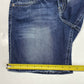 Silver Suki Mid Shorts Sz 27 (28"Waist) Stretch Denim Jean Dark Wash Distress