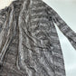 LOGO Lori Goldstein Open Front Cardigan 1X Brown/Gray Marled Long Casual Sweater