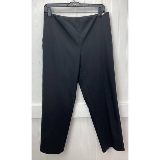 St John Sport Black Cropped Dress Pants Sz 6 Womens Midrise EUC USA