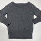 Forever 21 Soft Gray Sweater Medium Angora Blend Stretch Long Sleeve Embellished