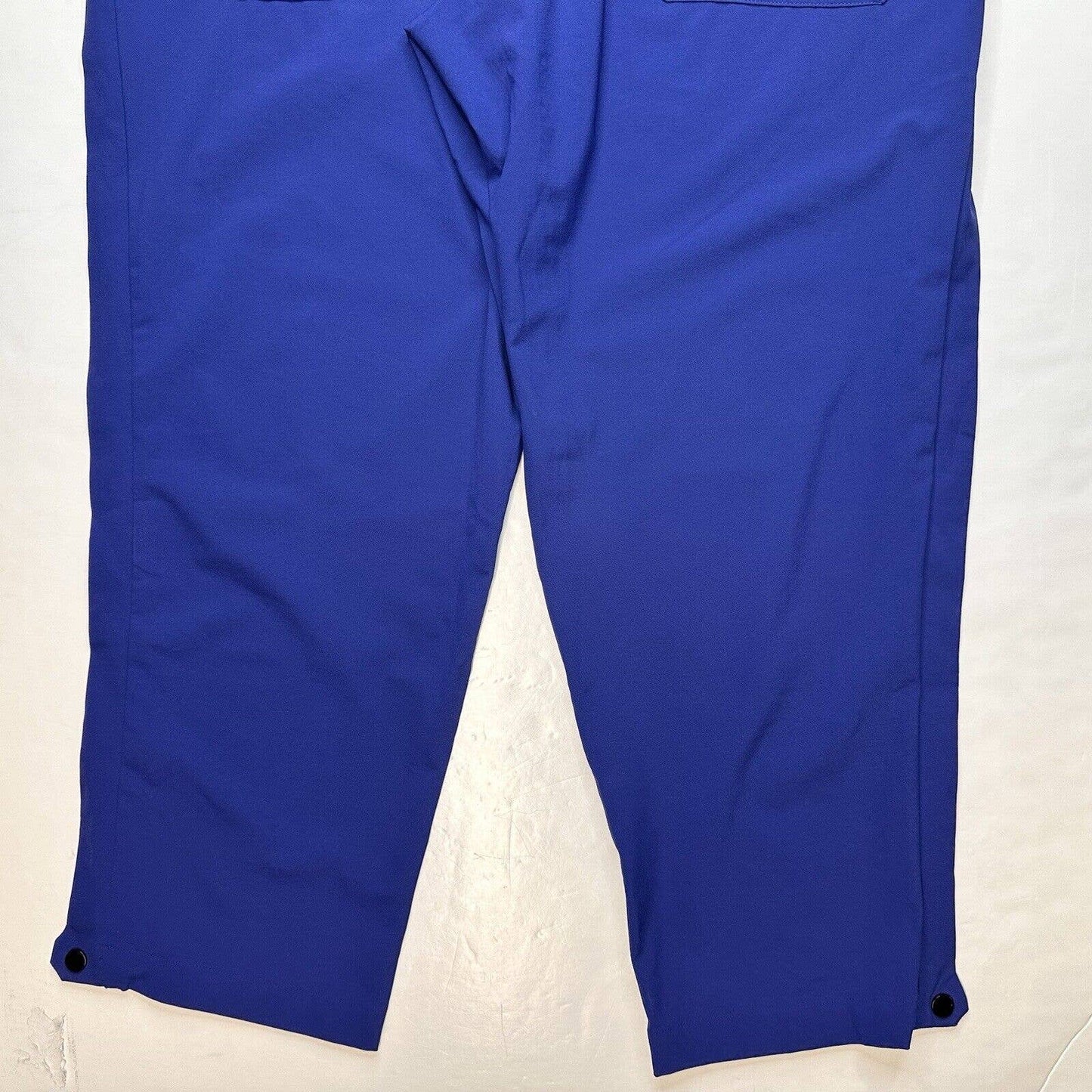 Paskho Sanctuary Cropped Pleated Stretch Tech Travel Pants Womens XL Blue NEW