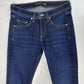 Veronica Beard Brooke Skinny Sz 26 Midrise Stretch Denim Jeans Dark Raw Hems EUC