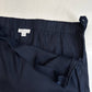 J. Jill Linen Crop Pants Womens Large Stretch Navy Blue Accent Buttons Zipper