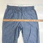 J Crew Pull On Tapered Crop Pants Womens 8 Blue Cotton Lightweight Cuffed *Spot