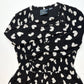 Anthropologie Maeve Banet Smocked Heart Dress Womens Small Black Lined Sheer