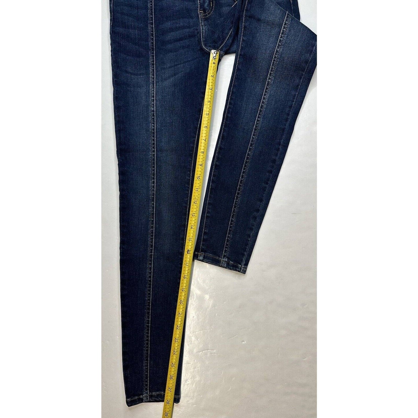 Judy Blue High Waist Skinny Jeans Womens 1/25 Blue Stretch Denim Mid Seams NEW