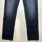 Uniqlo Straight Leg Jeans Mens 31 Denim Blue Jean Dark Wash Distressed