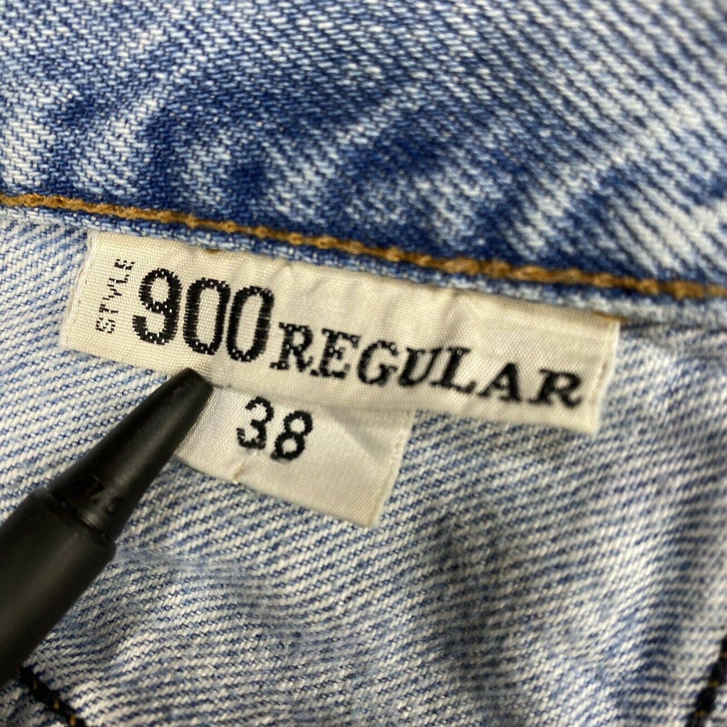 Vintage Replay 900 Regular Straight Sz 34x32 Mens Denim Blue Jeans Button Fly