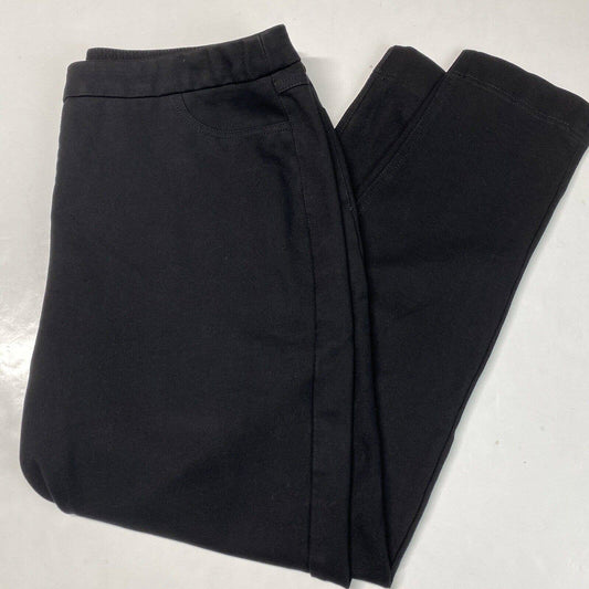 Soft Surroundings Ponte Knit Skinny Ankle Pants XL Black Pull On Stretch Crop