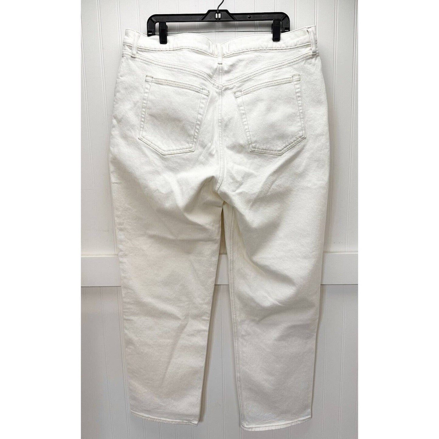 Abercrombie Fitch 90s Straight Ultra High Rise Jeans 34/18 Cream Crossover NEW