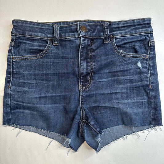 American Eagle Hi-Rise Cut Off Shorts 10 Next Level Stretch Denim Jean Distress