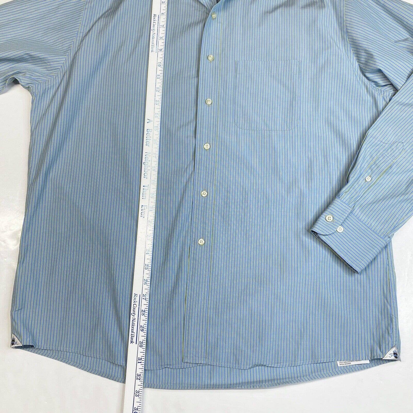 Peter Millar Button Down Shirt Mens Large Striped Long Sleeve 100% Cotton EUC