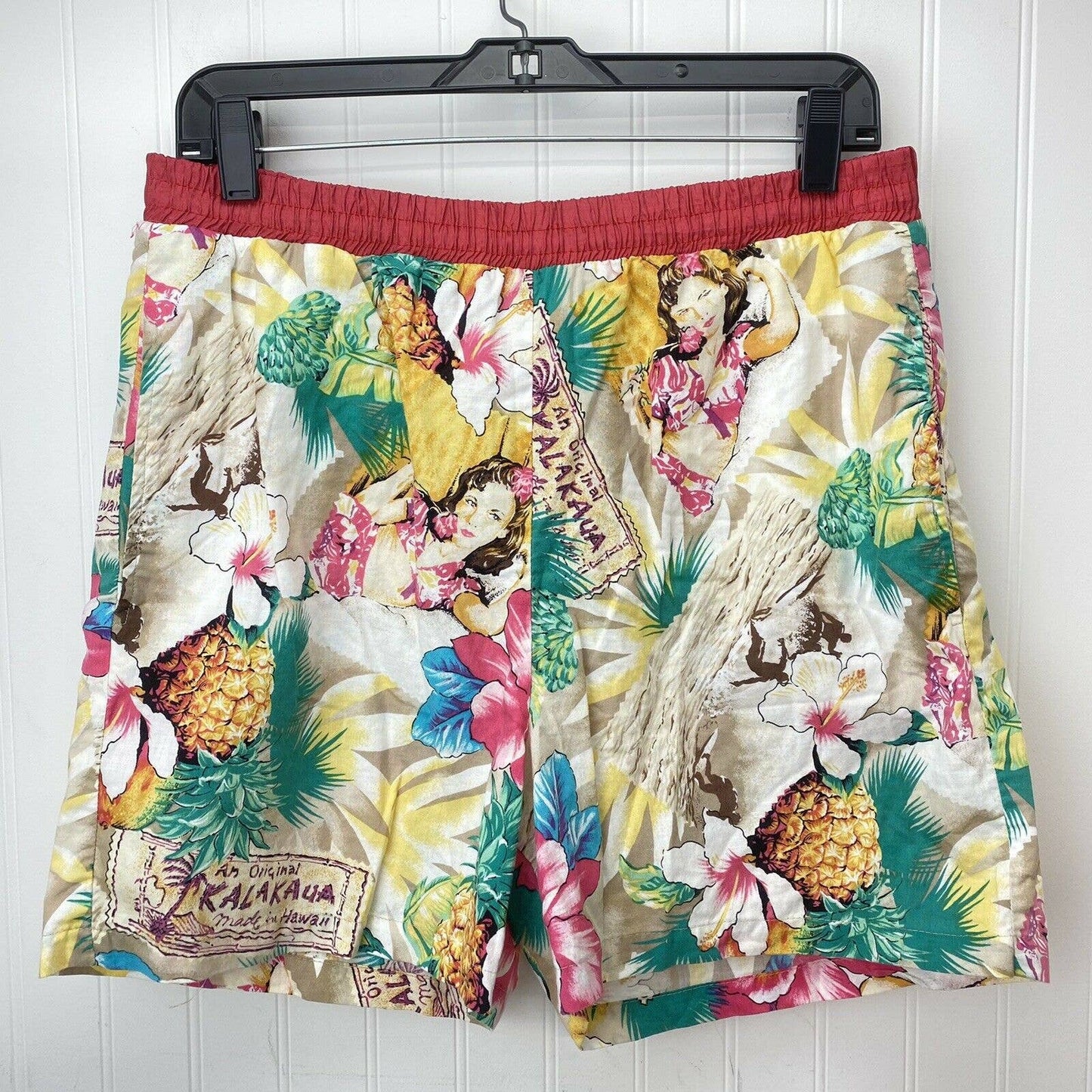 Patrick Einhorn Hawaiian Swim Shorts Sz Medium Mens Beach Trunks Tropical USA