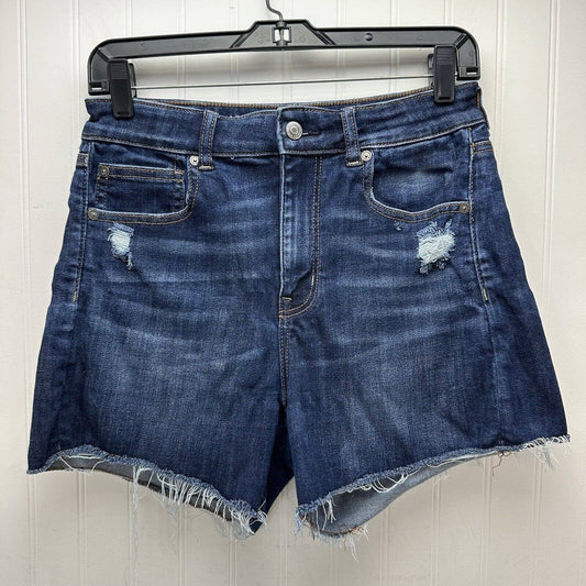 American Eagle Super Hi-Rise Shortie 8 Next Level Stretch Denim Jean Distressed